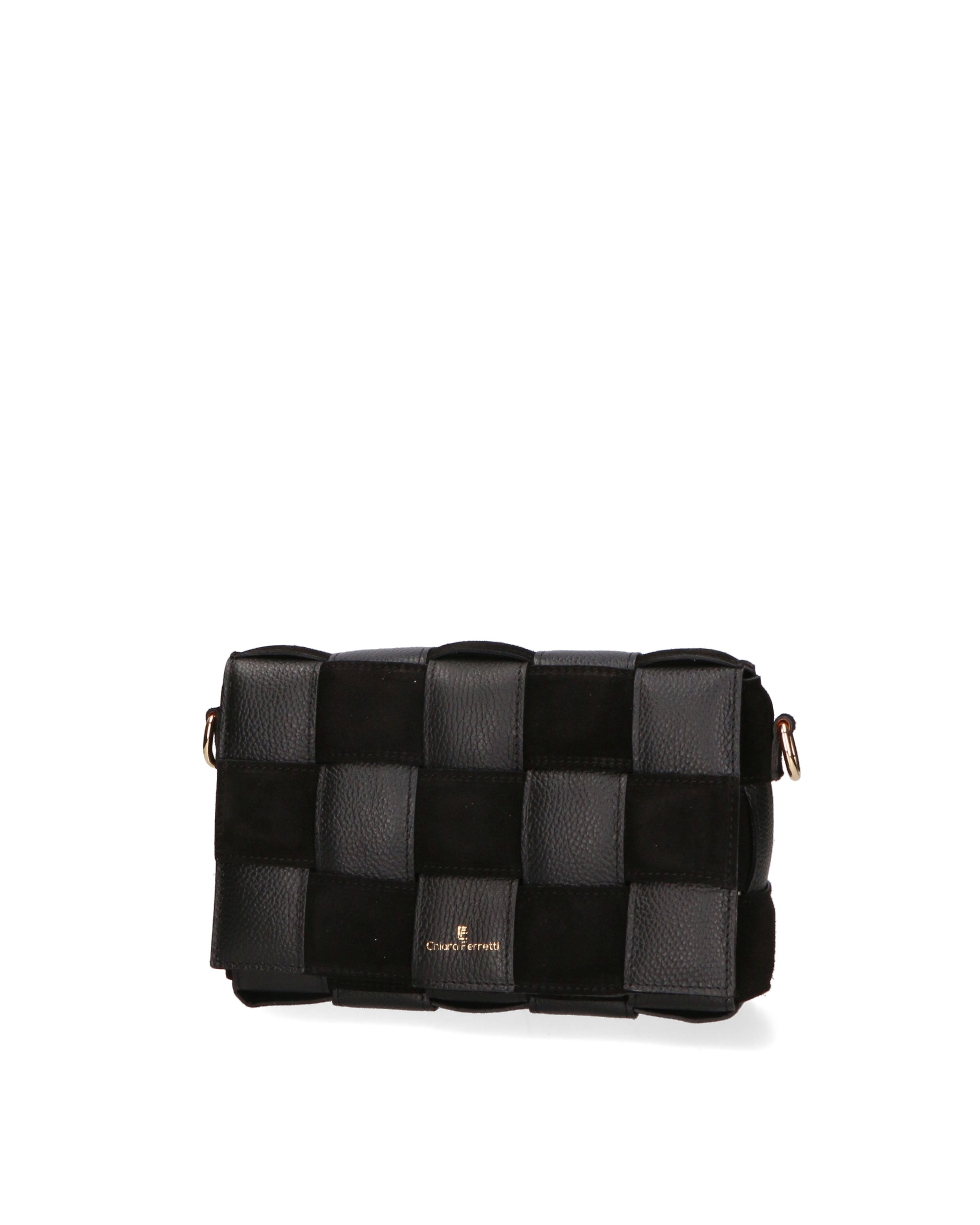 Aranea Borsa a tracolla donna Vera pelle R6080B-D28 NERO Chiara Ferretti