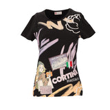 T-Shirt da donna In Cotone e Elastane Prodotto artigianale Regular Fit