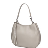 Borsa a spalla da donna Vera pelle 07316-D86 GRIGIO PERLA Roberta Rossi