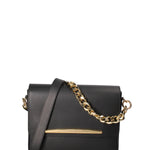 Borsa a tracolla da donna Vera pelle ruga JR-W-1126RU-BLACK-GOLD John Richmond