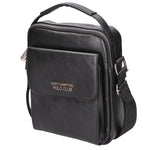 Borsa a tracolla uomo 100% pelle PU PCL3104-BLACK Northampton Polo Club