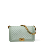 Borsa a mano da donna 100% Pvc FLAT-M 24-OLIVE - LIGHT OTTONE Marc Ellis