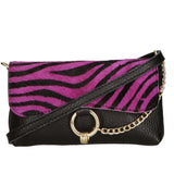 Safira Borsa a mano da donna Vera pelle 04760-ZEBRA FUXIA Gave Lux