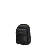 Borsa a tracolla donna Ecopelle e zip 601-1-BLACK Diana&co