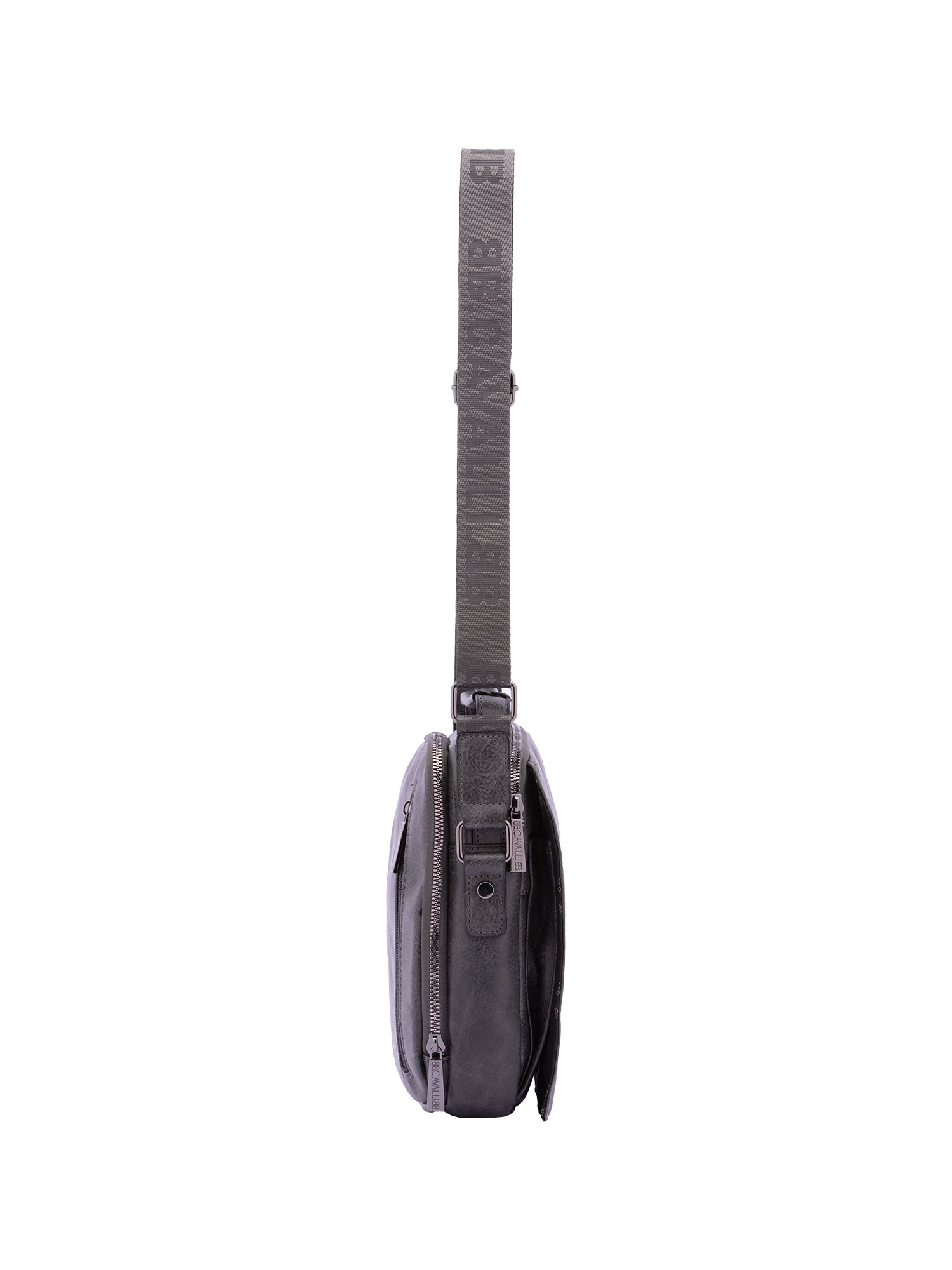 Borsa a tracolla uomo Ecopelle e poliestere BC1193-GRIGIO B Cavalli