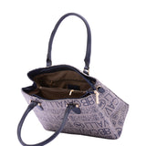 Borsa a mano da donna Ecopelle e poliestere BC1370-BLU B Cavalli