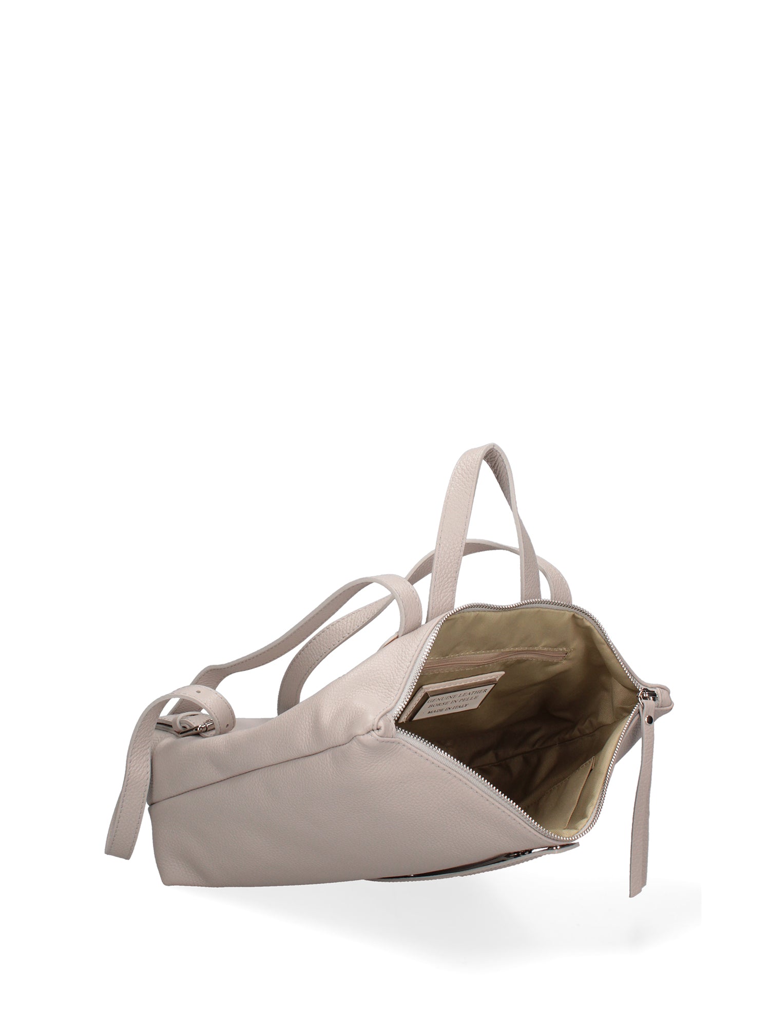 Borsa a mano da donna Vera pelle 07137-D86 GRIGIO PERLA Roberta Rossi