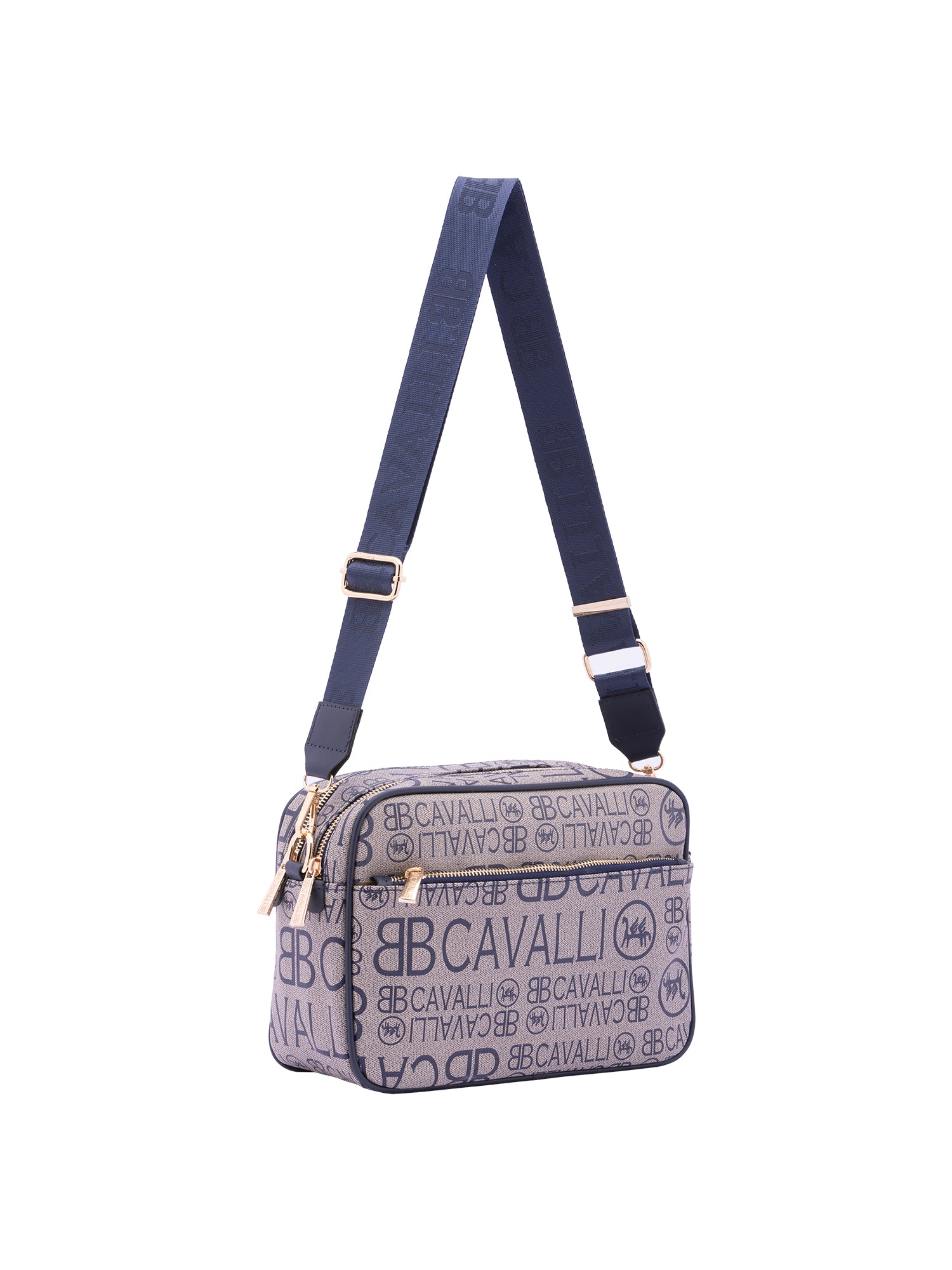 Borsa a tracolla da donna Ecopelle BC1416-BLU B Cavalli
