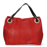 Emilia Borsa a spalla da donna Vera pelle 80059-023 ROSSO Gave Lux