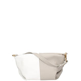 Borsa a spalla da donna Vera pelle 07165-D86 GRIGIO+BIANCO Roberta Rossi
