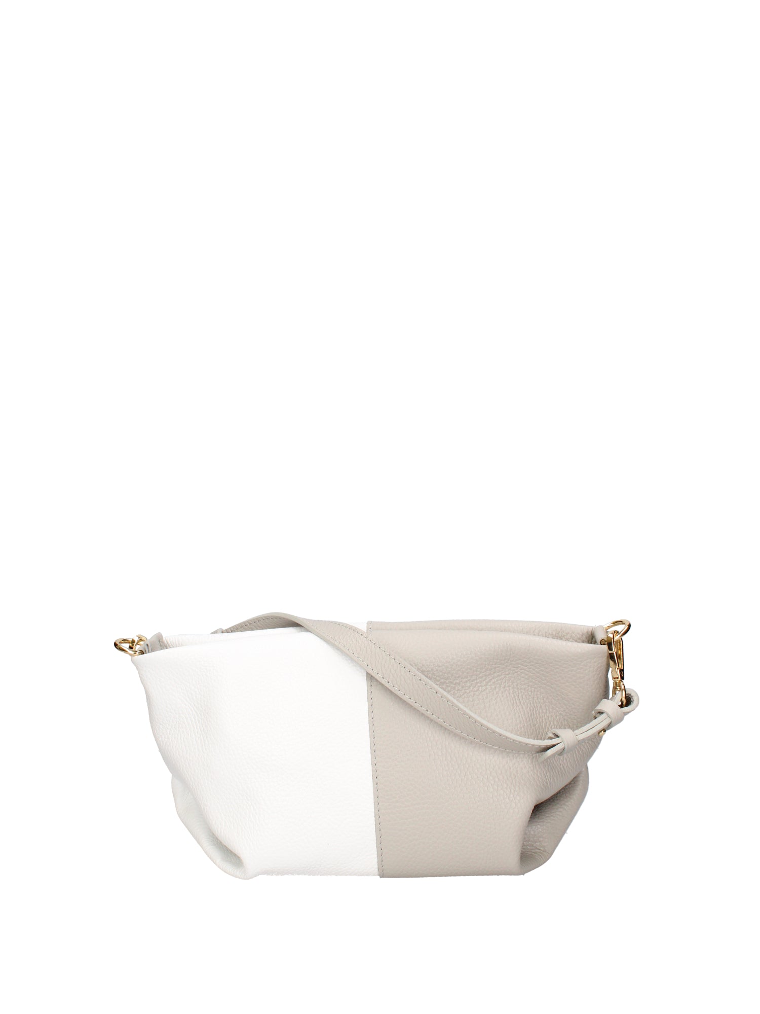 Borsa a spalla da donna Vera pelle 07165-D86 GRIGIO+BIANCO Roberta Rossi