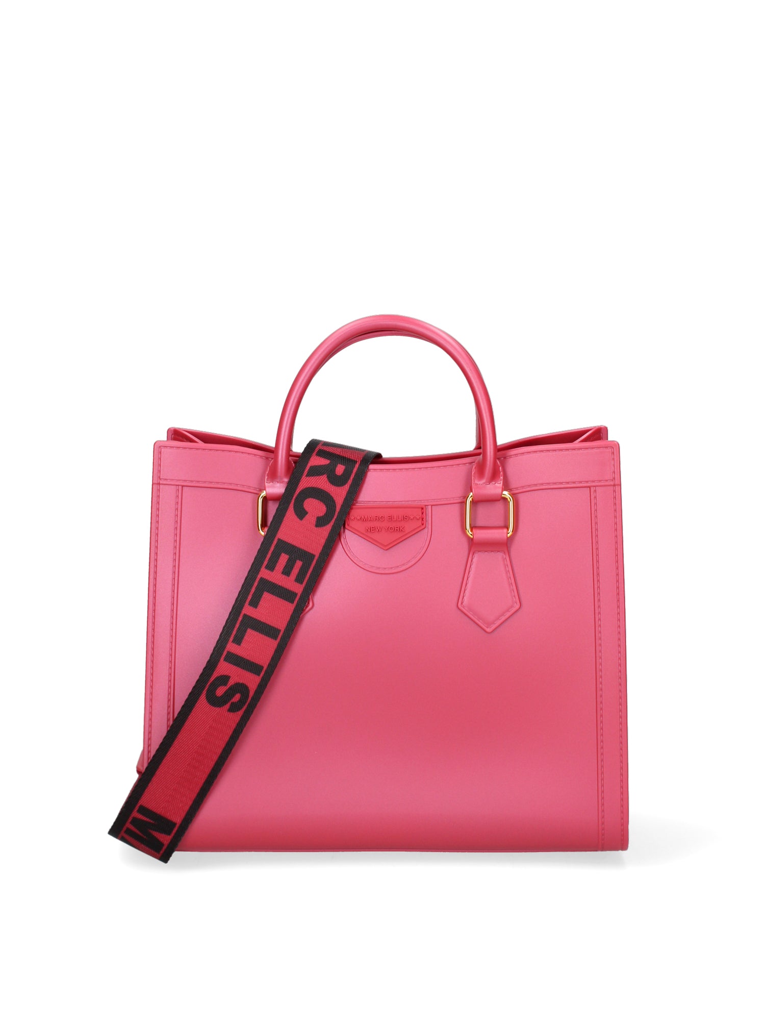 Borsa a mano da donna 100% Pvc FLAT-WOOD-M 24-CHERRY - GOLD Marc Ellis