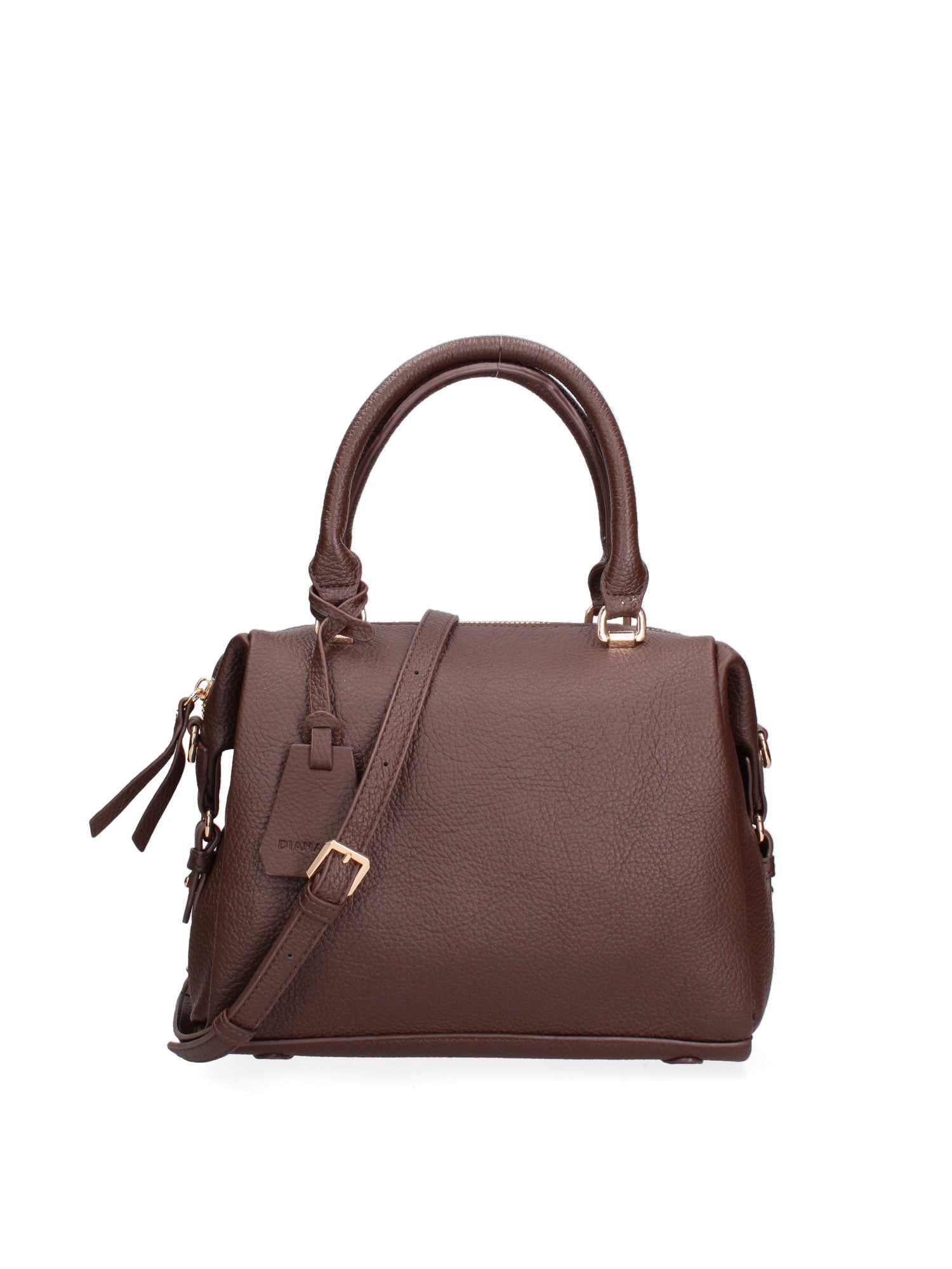 Borsa a mano da donna Ecopelle e Zip 631-1-CHOCOLATE Diana&co