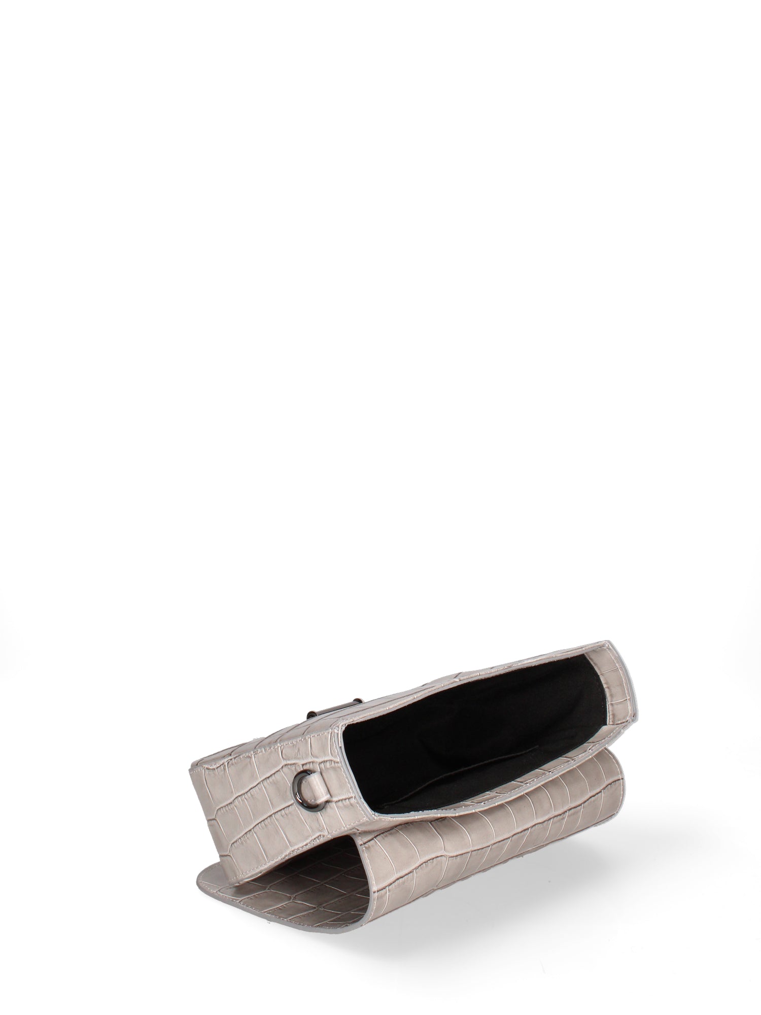 Borsa a tracolla da donna Vera pelle effetto cocco JR-W-1164CC-GLACIER GREY-CDF John Richmond