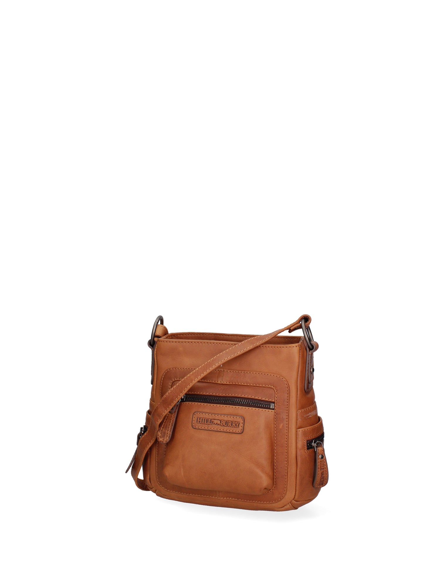 Borsa a tracolla da uomo Vera pelle HILB-3345-CUOIO Hill Burry
