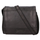 Borsa a tracolla unisex Made in Italy Vera pelle SN5863047-BLACK Santini Firenze