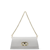 Borsa a spalla da donna Vera pelle 07313-L119 GRIGIO CHIARO Roberta Rossi