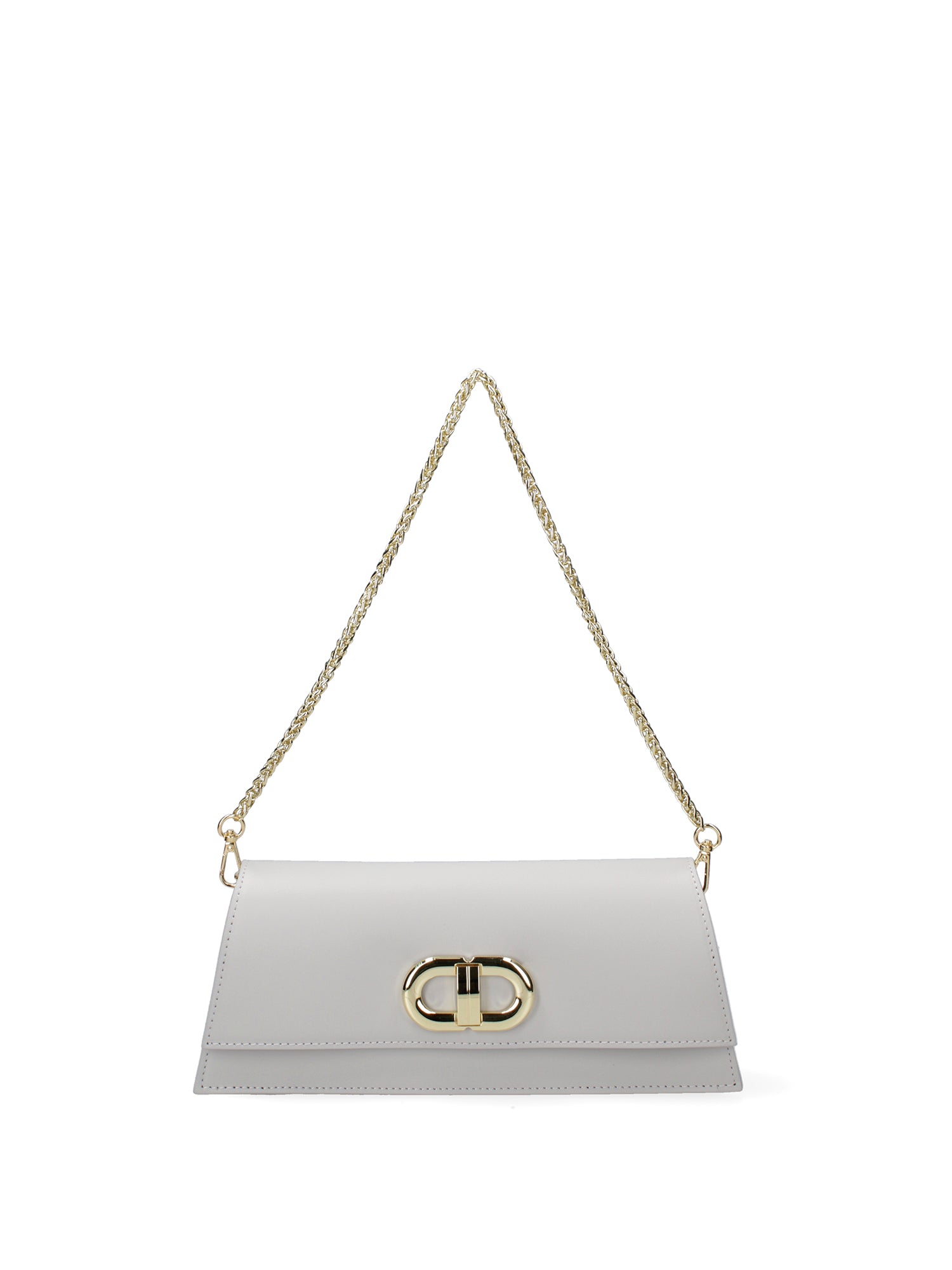 Borsa a spalla da donna Vera pelle 07313-L119 GRIGIO CHIARO Roberta Rossi