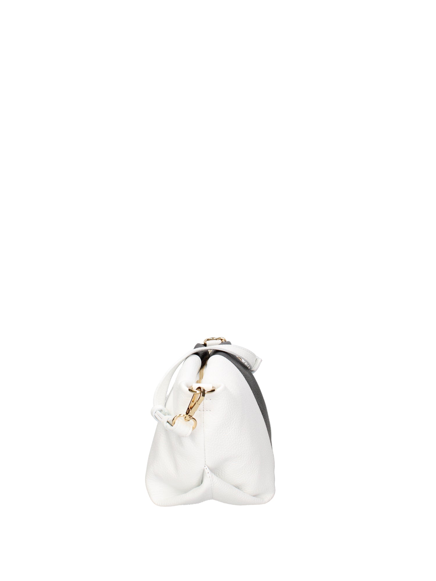 Borsa a spalla da donna Vera pelle 07165-BIANCO+D28 NERO Roberta Rossi