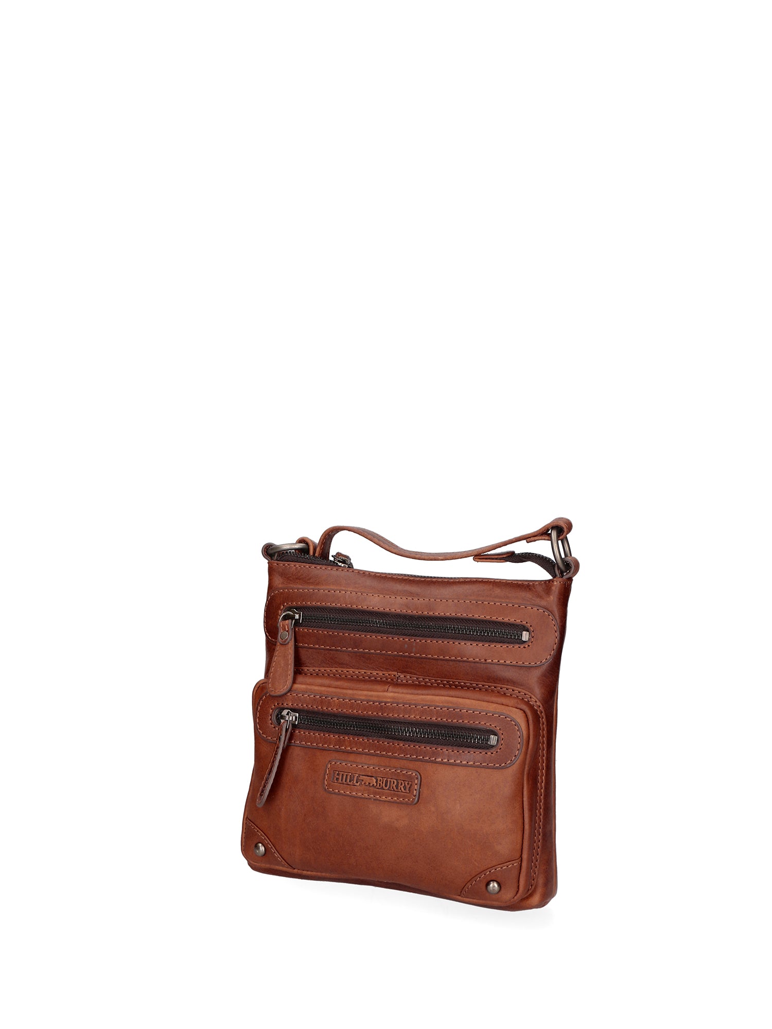 Borsa a tracolla da uomo Vera pelle RFID HILB-15118-T.MORO Hill Burry