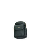 Borsa a tracolla donna Ecopelle e zip 601-1-GREEN Diana&co