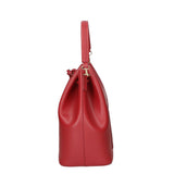 Erina Borsa a mano da donna Vera pelle 8073-L130 ROSSO SCURO Gave Lux