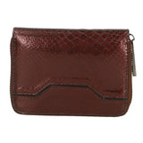 Nohemi Portafoglio donna vera pelle Zip 524072-T.MORO DARK BROWN Gave Lux