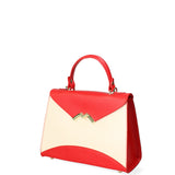 Auriga Chic Borsa a mano da donna Vera pelle 8924-BEIGE+ROSSO Gave Lux