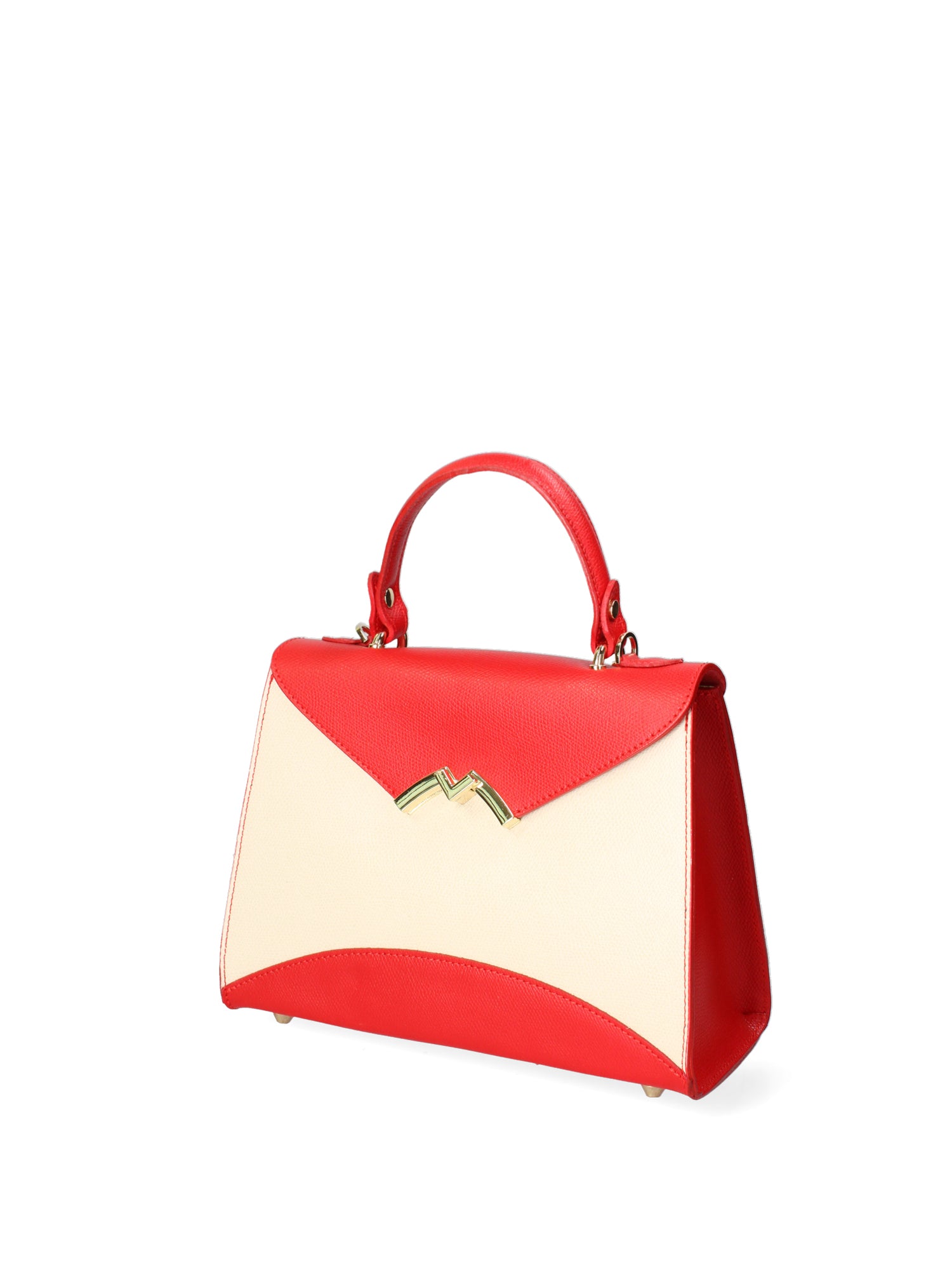 Auriga Chic Borsa a mano da donna Vera pelle 8924-BEIGE+ROSSO Gave Lux