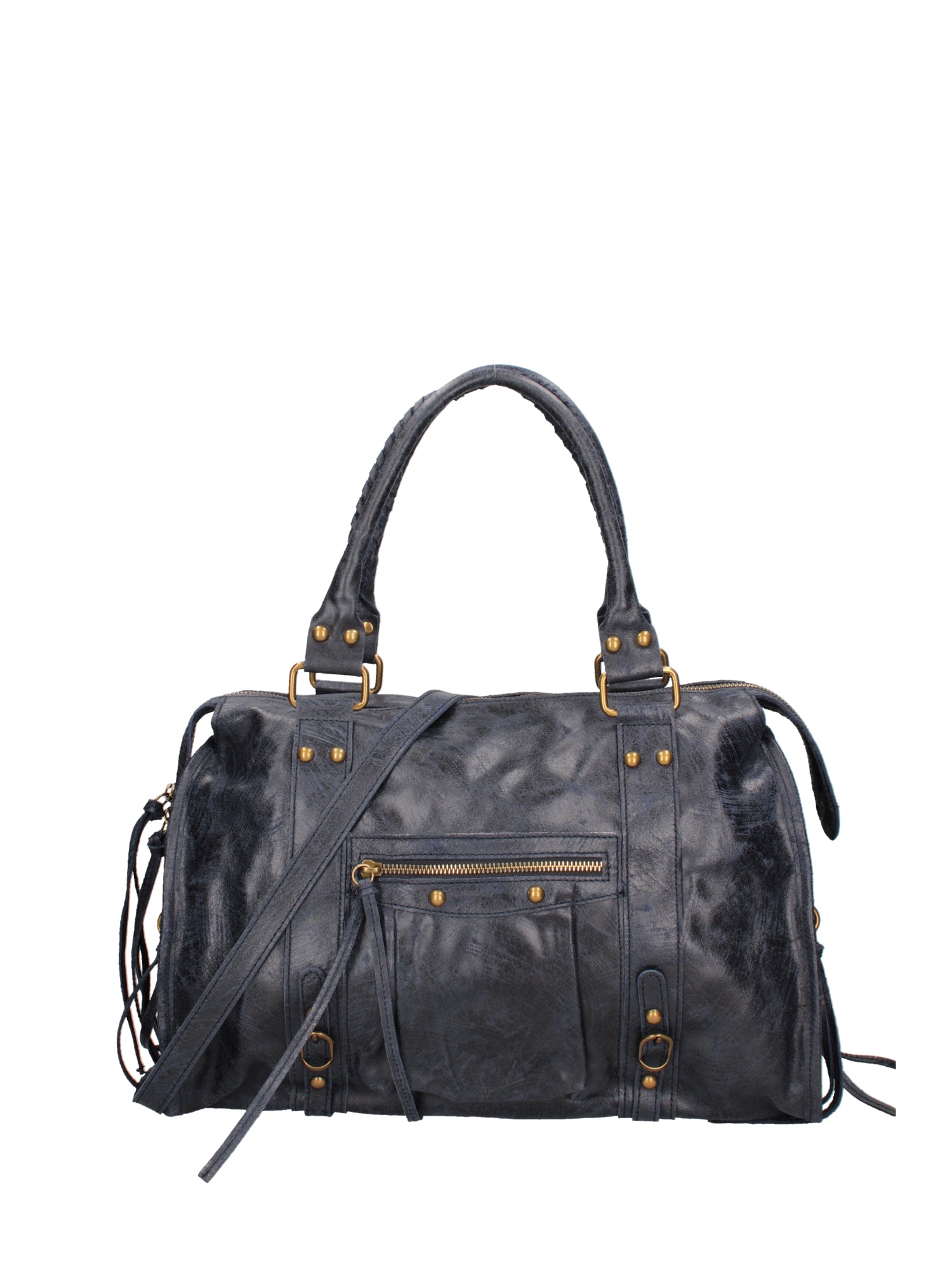 Elara Borsa a spalla da donna Vera pelle 06090-013 BLU NAVY Gave Lux