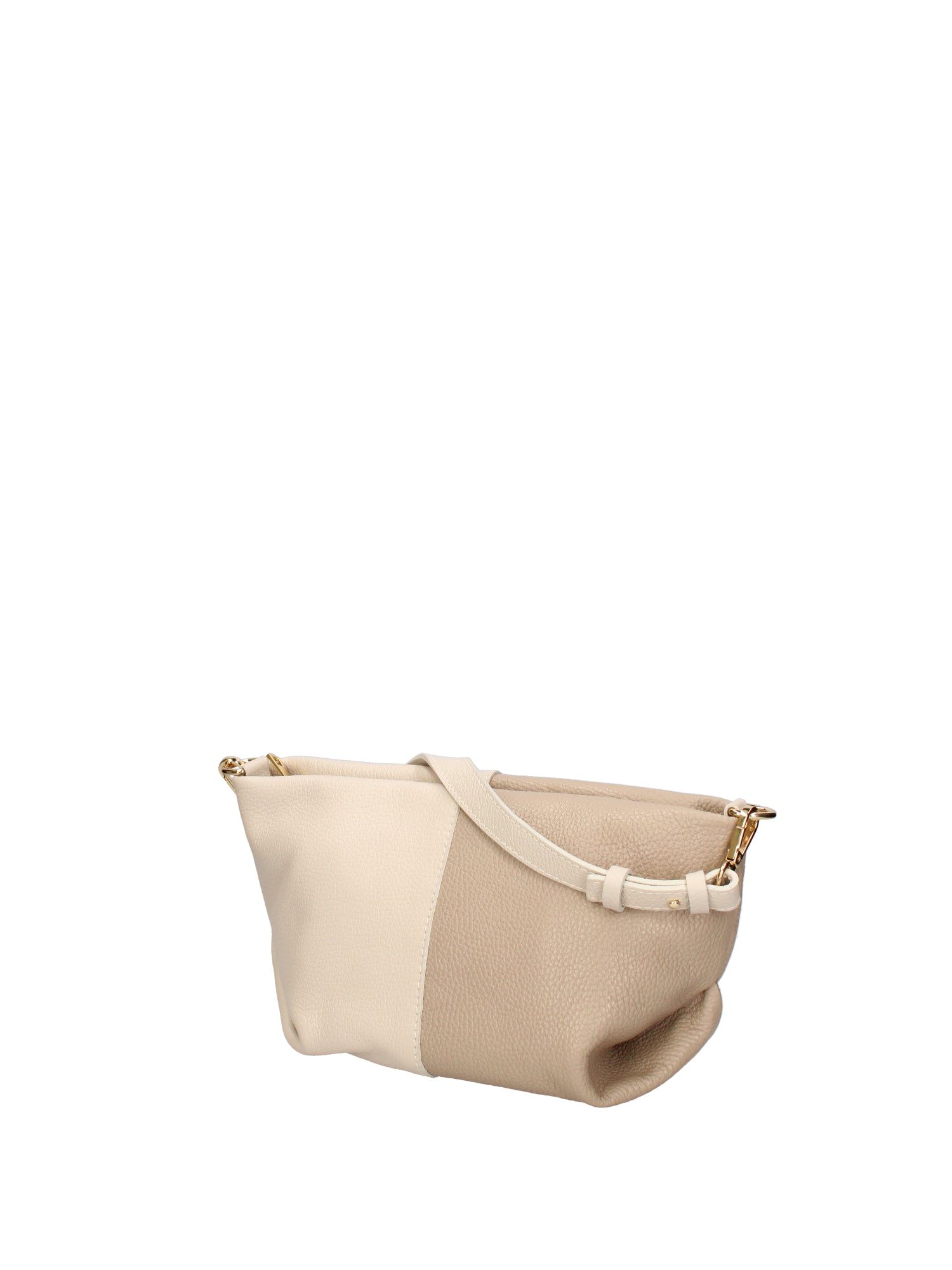 Borsa a spalla da donna Vera pelle 07165-D37 LATTE+D05 TAUPE Roberta Rossi