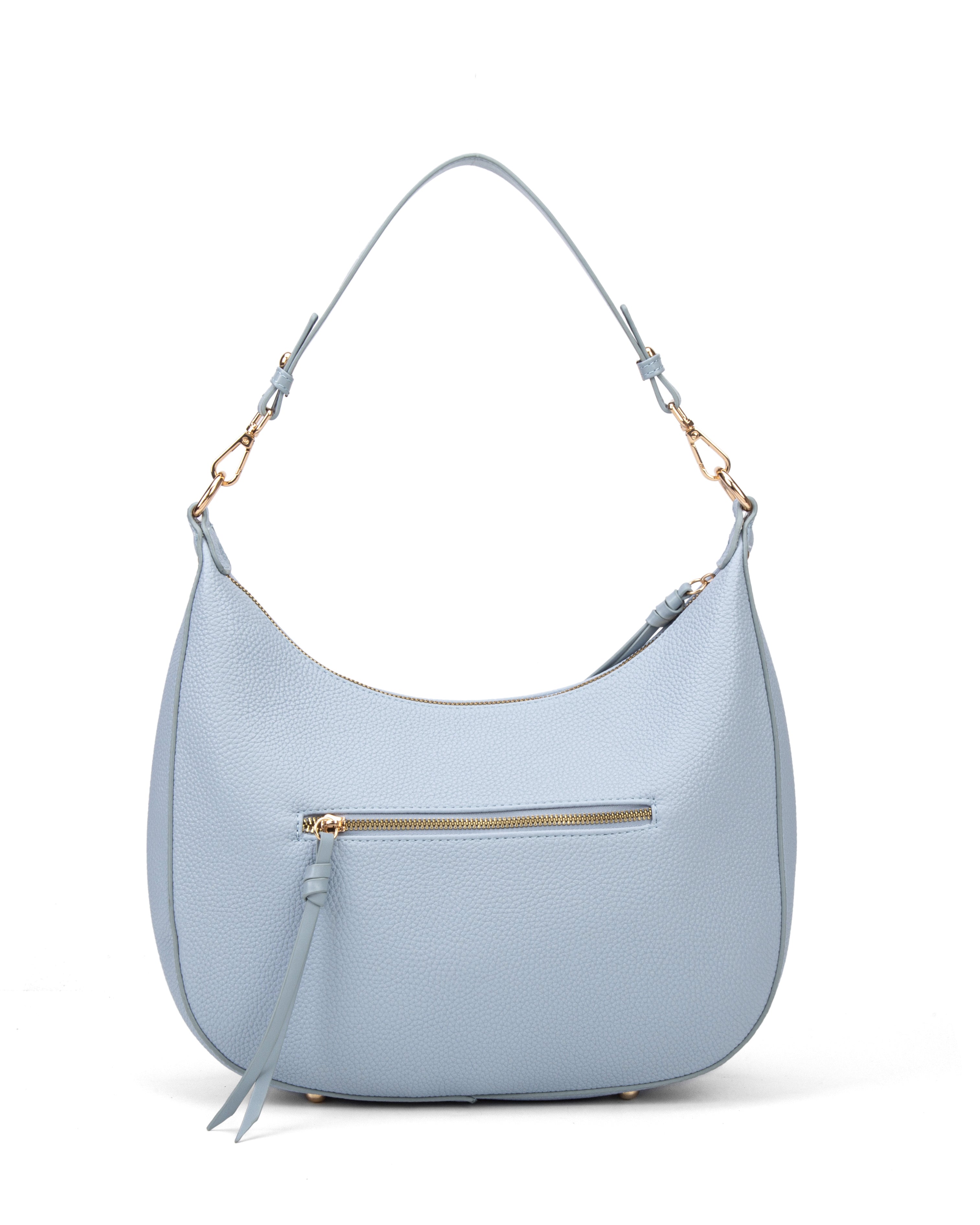 Borsa a spalla da donna 100% pelle vegana PU 715-1PT-LIGHTBLUE Diana&co