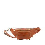 Marsupio da uomo in vera pelle 100% pelle 5502-Cognac I Fratelli