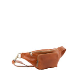 Marsupio da uomo in vera pelle 100% pelle 5502-Cognac I Fratelli