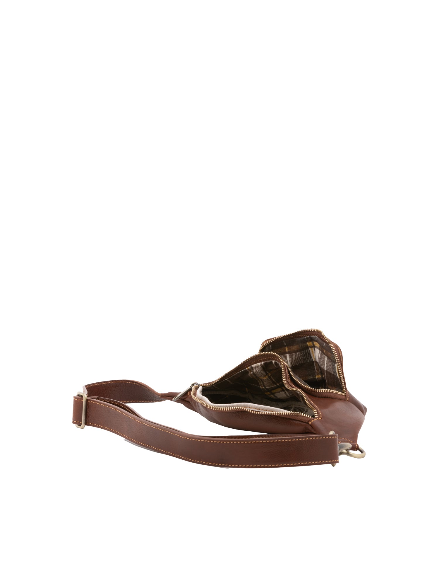 Marsupio da uomo in vera pelle 100% pelle 5502-Marrone I Fratelli