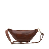 Marsupio da uomo in vera pelle 100% pelle 5502-Marrone I Fratelli