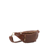 Marsupio da uomo in vera pelle 100% pelle 5502-Marrone I Fratelli