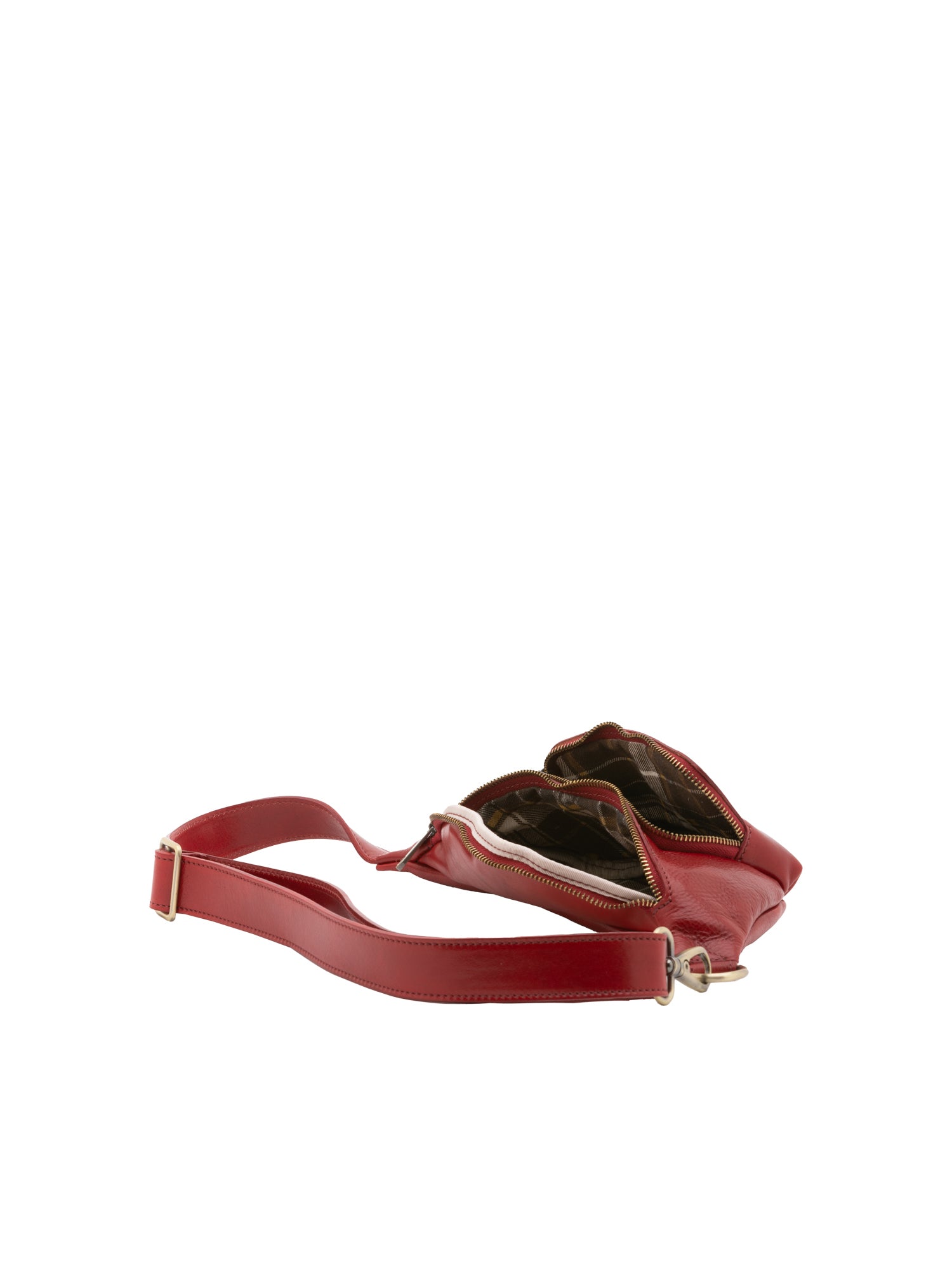 Marsupio da uomo in vera pelle 100% pelle 5502-Rosso I Fratelli