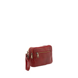 Borsa a mano da uomo in vera pelle 100% pelle 5504-Rosso I Fratelli