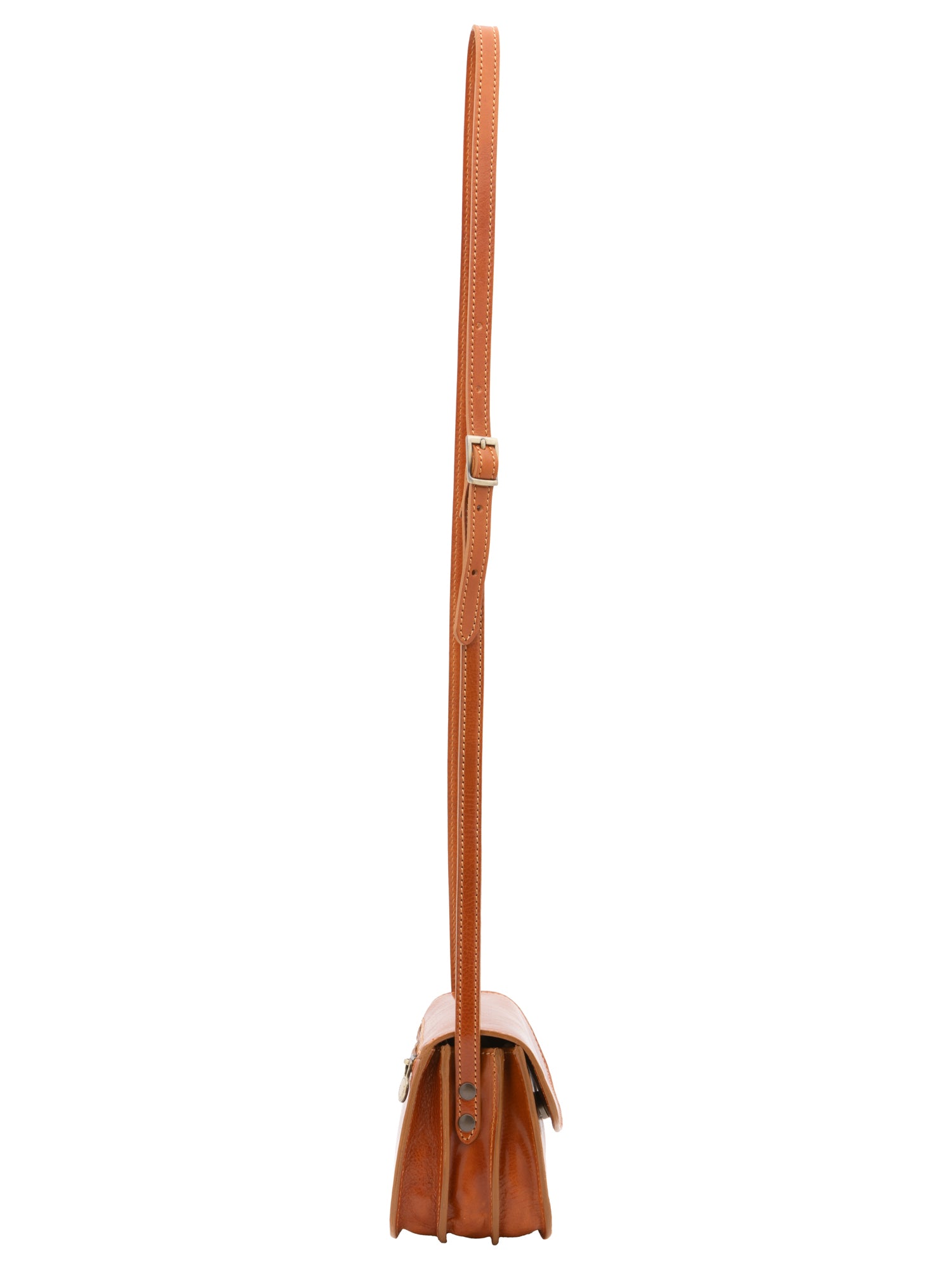 Borsa a tracolla da donna Vera pelle 5511-Cognac I Fratelli