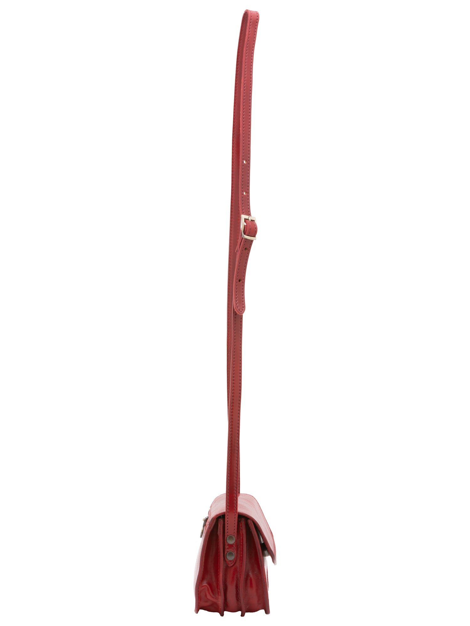 Borsa a tracolla da donna Vera pelle 5511-Rosso I Fratelli