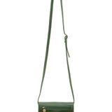 Borsa a tracolla da donna Vera pelle 5511-Verde I Fratelli