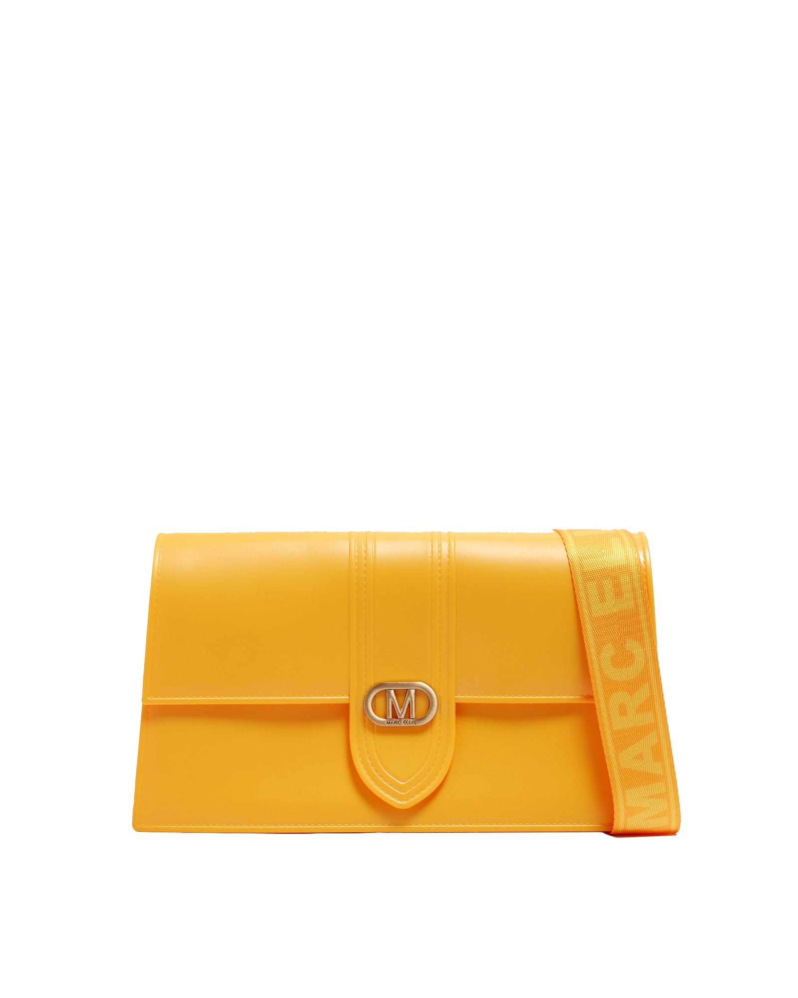 Borsa a mano da donna 100% Pvc FLAT ROOD M-VANIGLIA + OFF GOLD Marc Ellis