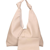 Borsa a spalla da donna 100% vera pelle 07156-D05 CAPPUCCINO Viola Castellani