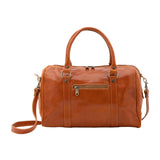 Borsa a bauletto da donna 100% pelle 5538-Cognac I Fratelli