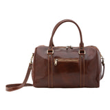 Borsa a bauletto da donna 100% pelle 5538-Marrone I Fratelli