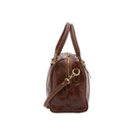 Borsa a bauletto da donna 100% pelle 5538-Marrone I Fratelli