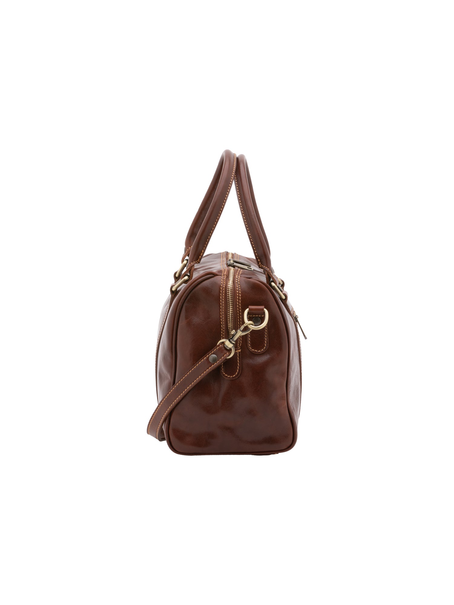 Borsa a bauletto da donna 100% pelle 5538-Marrone I Fratelli