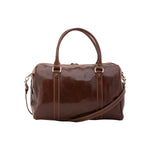 Borsa a bauletto da donna 100% pelle 5538-Marrone I Fratelli