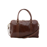 Borsa a bauletto da donna 100% pelle 5538-Marrone I Fratelli